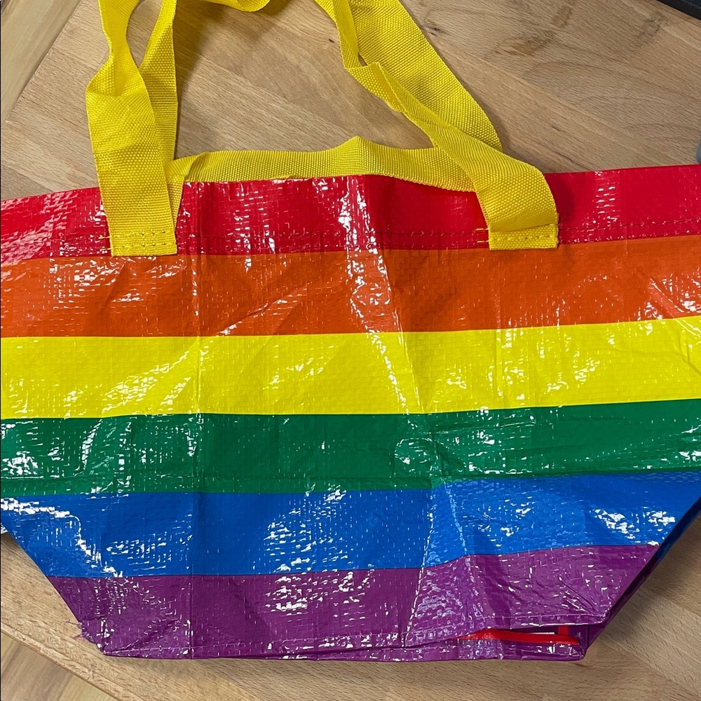 Colorful IKEA Pride Rainbow Tote Bag